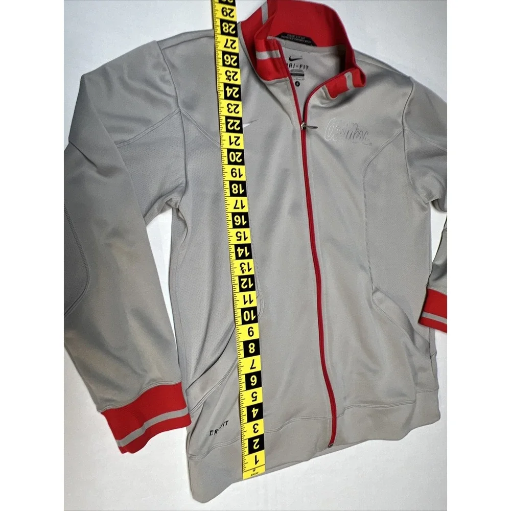 Nike Dri-Fit Ole Miss Full Zip Athletic Jacket Men's Adult SZ SM Gray/Red